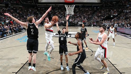 [腾讯全场集锦]🏀开拓者7人上双轻取篮网！杨瀚森下放未登场 克林根14+11